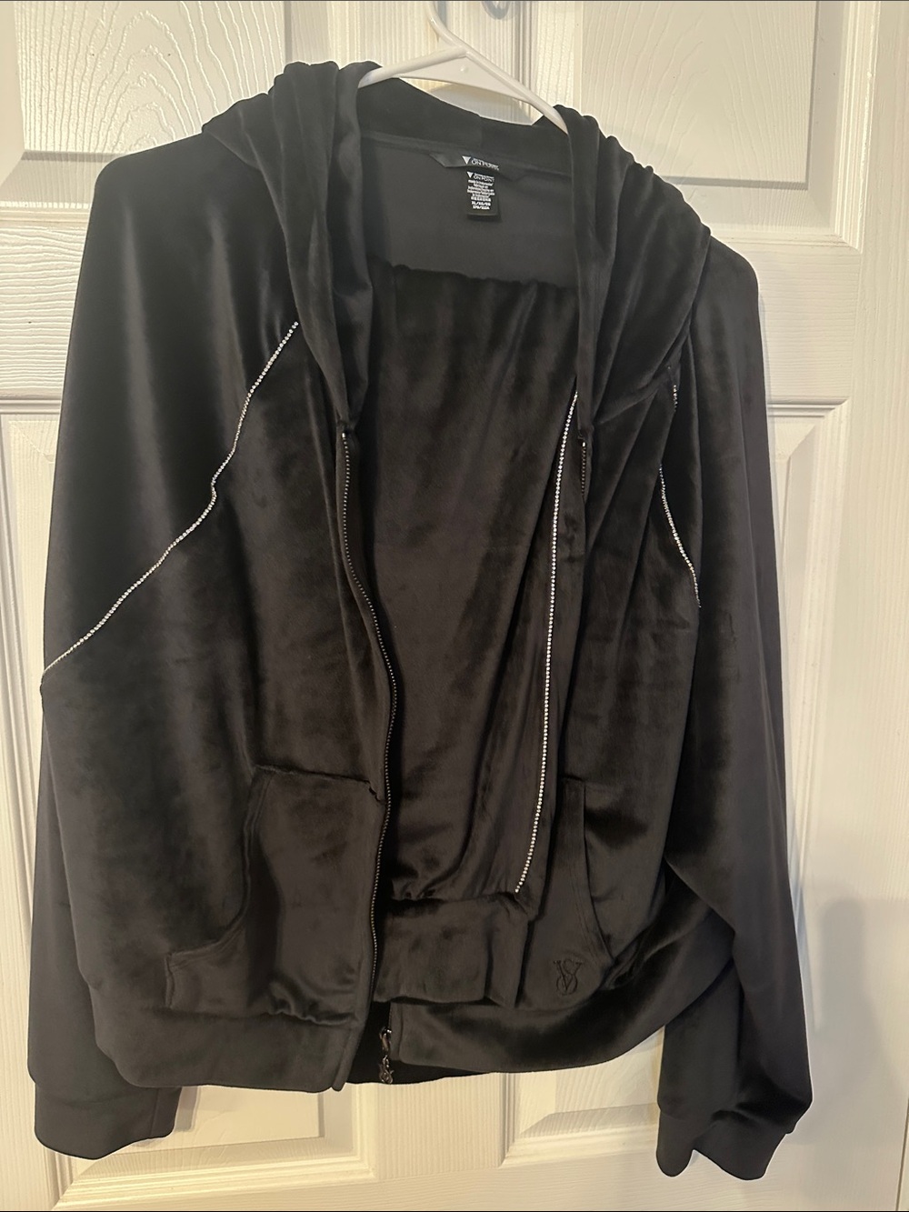 Victoria's Secret Black On Point Velour Tracksuit